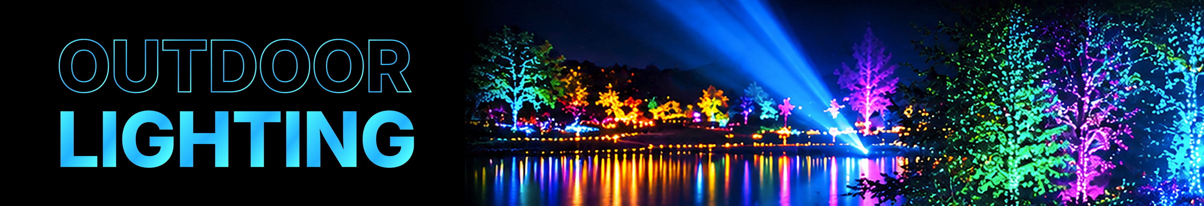 Outdoor lighting equipment for light trails and outdoor installations